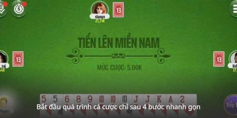 Bắt đầu quá trình cá cược chỉ sau 4 bước nhanh gọn